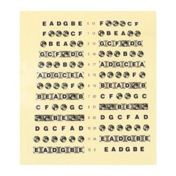 JEFretboard-Autocollants d'étiquette de note décalcomanies de carte de frette apprentissage de la