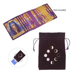 Sac de rangement de Tarot en velours sac de rangement de cartes de Divination de Phase de lune sac