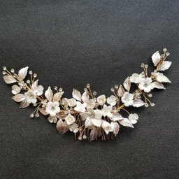 SLBRIDAL – peigne à cheveux de mariée en céramique en cristal fait à la main perles en strass