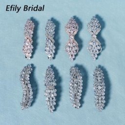 Efily – pince à cheveux en zircon cubique Barrette scintillante en cristal strass accessoires pour