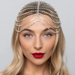 Stonefans-Bandes de Cheveux en Maille Strass Brillants pour Femme Bijoux de Cheveux en Maille