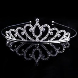Couronne en cristal pour bal de mariage bijoux en strass bandeau voile diadème