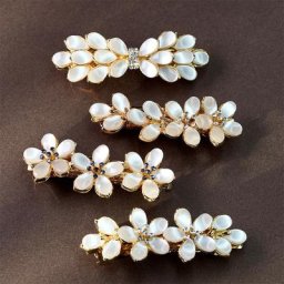 Pince à cheveux en zircon pour femme pince à cheveux en opale strass fleur mode printemps