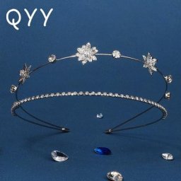 Serre-tête en strass pour femmes couleur argent couronne diadèmes de mariage bijoux de cheveux