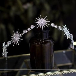 Bijoux de cheveux de mariée de luxe couvre-chef étoile couronne strass bandeaux en cristal