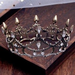 FORSEVEN – petits diadèmes Vintage noirs en cristal strass couronne de mariée pour femmes bijoux