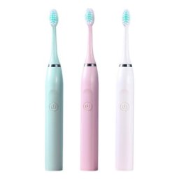 Brosse à dents électrique à ultrasons avec têtes de brosse une Charge pour 180 jours 5 Modes de