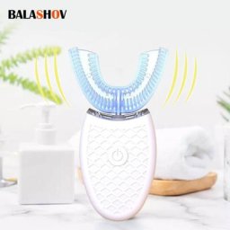 Brosse à dents électrique sonique de type U avec tête en silicone blanchiment des dents étanche