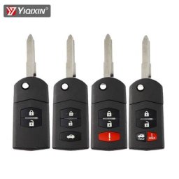 YIQIXIN – coque de clé télécommande pour Mazda 3 5 6 série M6 RX8 MX5 2/3/4 boutons remplacement