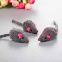 Fausse Souris à Longue Queue pour Chat et Chien Jouet avec Hochet Sonore Son Interactif Doux et