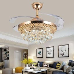 Ventilateur de Plafond en Clip localité avec Lumières Plafonnier de Luxe avec Télécommande Design