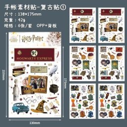 Autocollants de tente en papier et périphérique de Harry Potter étiquettes transparentes de