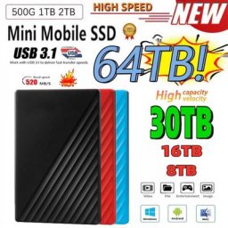 Disque dur externe Portable SSD de Type C USB 2023 haute vitesse capacité de 1 to 2 to 4 to 16