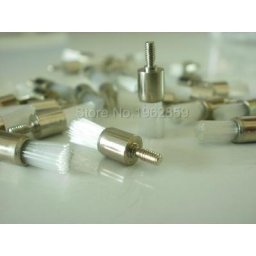 Brosse de polissage dentaire Style vis 100 pièces en Nylon blanc tête plate produits de