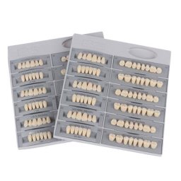 Plaque dentaire en résine pour dentier 84 pièces/boîte modèle de fausses dents postérieures en