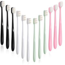 Brosse à dents micro-caractéristique douce extra douce avec 20 000 poils souples pour gencives
