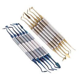 Spatule de remplissage en résine Composite pour Instrument dentaire 6 pièces tête plaquée titane