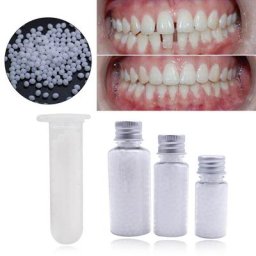 Colle Solide Temporaire pour Fausses Dents 10g Perles Adhésives pour Réparation Halloween DIY