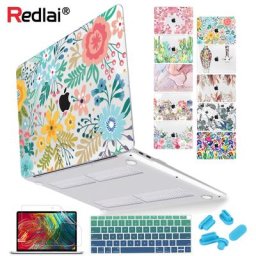 Étui pour ordinateur portable floral pour MacPleAir étui en plastique pour ordinateur portable