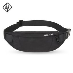 Hk – sac banane noir étanche pour hommes porte-monnaie de voyage pour adolescents ceinture sacs
