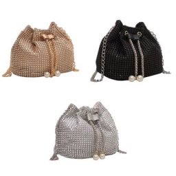Superbe sac seau à strass sac à main de soirée sac à bandoulière pour noël