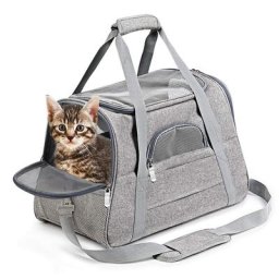 Sac de voyage pour animaux domestiques Portable respirant pliable avec fermeture éclair de