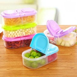 Conteneur de nourriture en plastique sain boîte à déjeuner Portable capacité Camping pique-nique