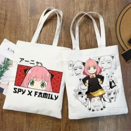 Anya – sac de Shopping en toile pour femmes fourre-tout Harajuku animé japonais espion X famille