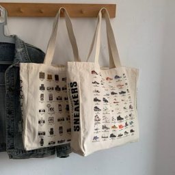 Sac à provisions en toile réutilisable pour femme sac à main rétro grands sacs à provisions tissu