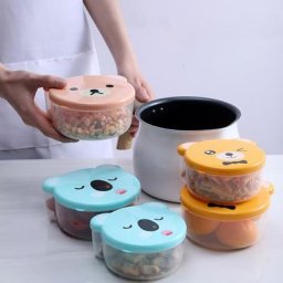 Boîte à lunch en plastique pour enfants boîte à bento dessin animé mignon extérieur récipient de