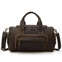 Sac de voyage rétro en cuir véritable pour homme sac à main en cuir de cheval Elin sac à