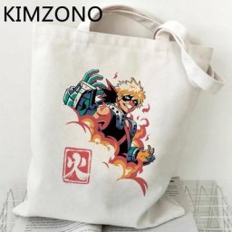 My foreAcademia Bakugo Shopping Bag Cabas Jute Rpm Fabric Notifications Cabas Tote Poète Sac à