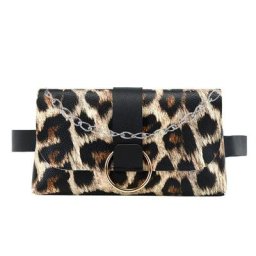 Mini sac de taille en cuir PU pour femmes pochette pour téléphone portable sacs de poitrine Y1AC