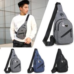 Sac de poitrine pour hommes sac à bandoulière décontracté sac banane sac de taille pour Sport