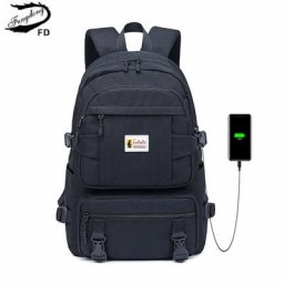 Fengdong – sac à dos étanche unisexe pour garçon adolescent avec chargeur usb cartable pour lycéen