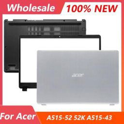 Coque arrière pour ordinateur portable Acer Aspire 5 52K avec cadre avant fond inférieur argent