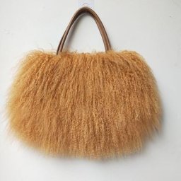 Sac à main en vraie fourrure d'agneau pour femme véritable sac fourre-tout décontracté cheveux