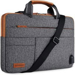 DOMISO10-Sacoche multifonction pour ordinateur portable sac messager avec port de chargement USB