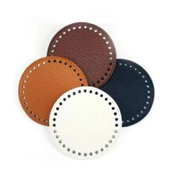 Sac Astronomique Rond en Cuir PU Bases avec Trous pour Cadre DIY 28GD 2 Pièces