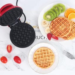 Mini machine à gaufres électrique appareil de cuisine pour le petit déjeuner marmite à dessert