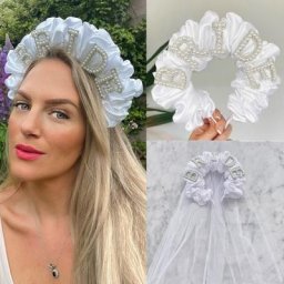 Serre-tête avec perles pour femme bandeau de bal voile de mariée en Tulle serre-tête de mariée