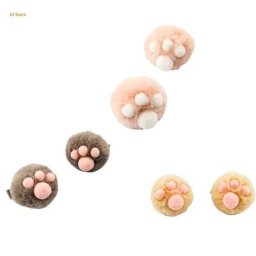 Pinces à cheveux en forme de patte d'animal pour filles jolies Barrettes en peluche Design de