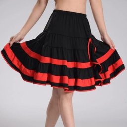 Jupe de brevLatine Carrée pour Femme Salsa Tango Régions ba Cha Vêtements de Salle de Bal 4