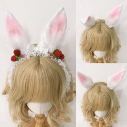 Pinces à cheveux oreilles de lapin bandeau mignon en peluche couvre-chef Costume Cosplay fête