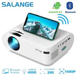 Salange-Mini budgétaire P62 Android 4500 lumens 1280x720P HD Miracast Home cinéma LED Beamer
