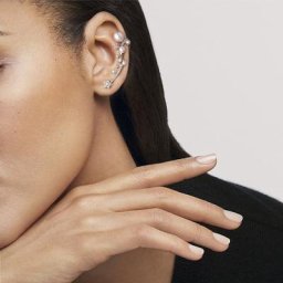 Boucles d'oreilles à manchette pour femmes bijoux en cristal étoile plaqué perle à la mode