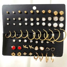 FNIO-Ensemble de Boucles d'Oreilles Géométriques en Métal et Clip pour Femme Bijoux Coréens 2022