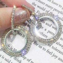 Boucles d'oreilles en alliage de Zircon pour femme bijoux ronds et élégants en cristal pour fête