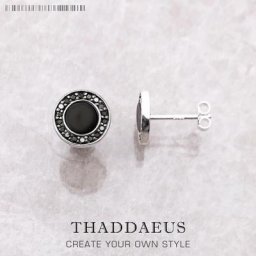 Petites boucles d'oreilles rondes noires Style européen bijoux fins pour femmes cadeau neuf en