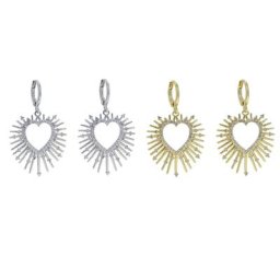 Boucles d'oreilles en forme de cœur en forme de goutte d'eau de bonne qualité cadeau pour